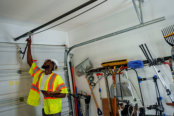 Professional Garage Door Panel Replacement technician working in Hawthorne, NJ